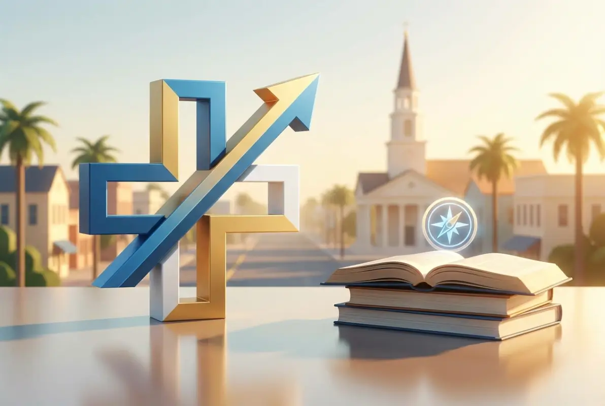 Create a striking, professional hero image for a blog article titled: Bluffton SC Christian Business Directory: 7 Faith-Based Benefits That Drive Real Growth. Style: Modern, clean, eye-catching design that represents the main topic. No text overlays. High quality 1200x800 professional blog header.