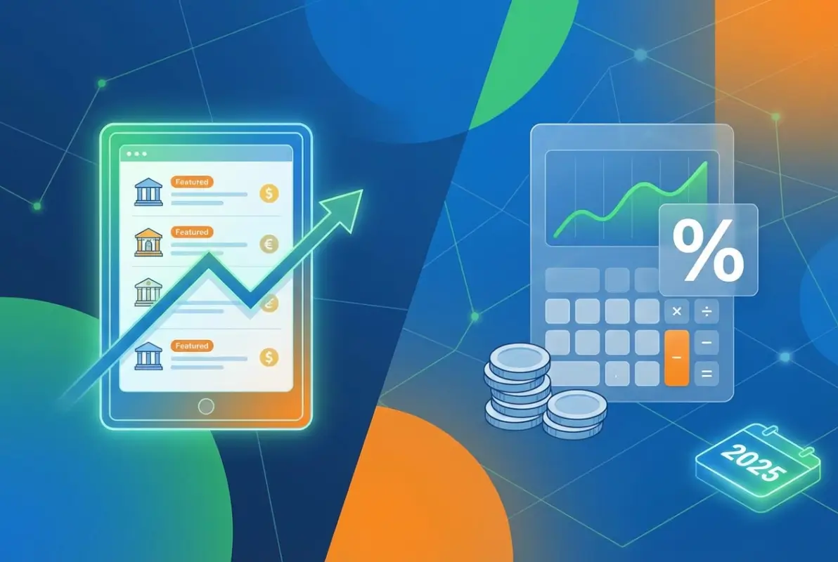 Create a striking, professional hero image for a blog article titled: How Much to Charge for Featured Business Listings: 2025 Pricing Guide & ROI Calculator. Style: Modern, clean, eye-catching design that represents the main topic. No text overlays. High quality 1200x800 professional blog header.