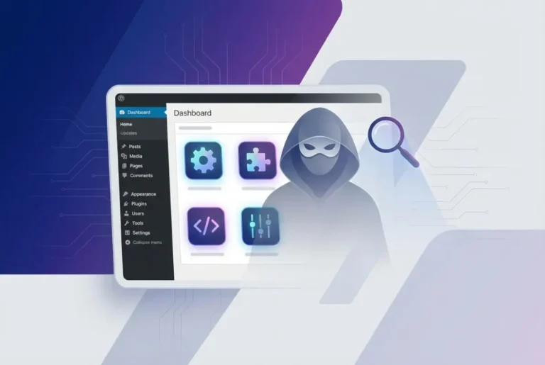 Create a striking, professional hero image for a blog article titled: How to Hide WordPress Plugins: 6 Methods for Website Owners. Style: Modern, clean, eye-catching design that represents the main topic. No text overlays. High quality 1200x800 professional blog header.