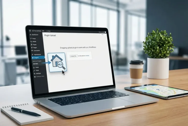 Create a striking, professional hero image for a blog article titled: How to Install MLS Plugin in WordPress: A Step-by-Step Guide. Style: Modern, clean, eye-catching design that represents the main topic. No text overlays. High quality 1200x800 professional blog header.