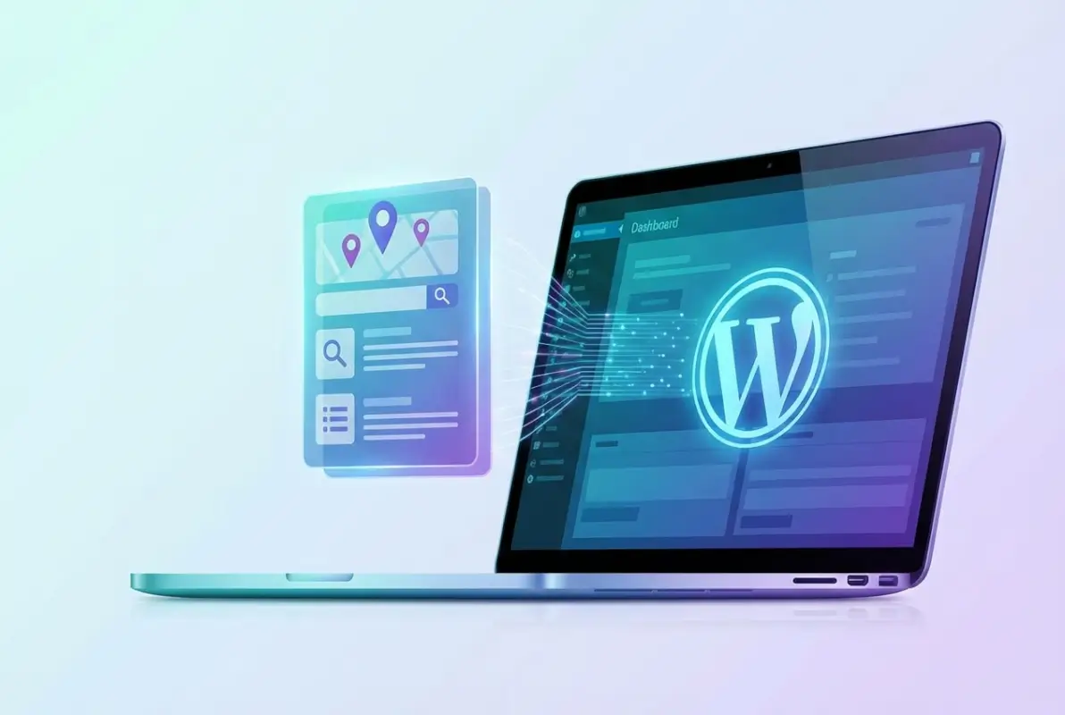 Create a striking, professional hero image for a blog article titled: How to Install a WordPress Directory Theme: A Step-by-Step Guide. Style: Modern, clean, eye-catching design that represents the main topic. No text overlays. High quality 1200x800 professional blog header.