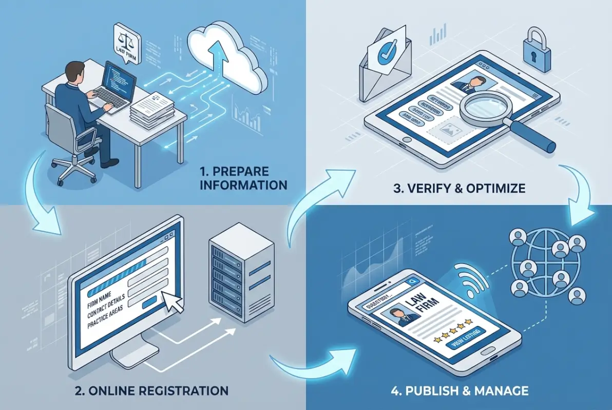 Step-by-step process for How to Add Your Law Firm to Lawyers.com Directory: Complete 2025 Guide