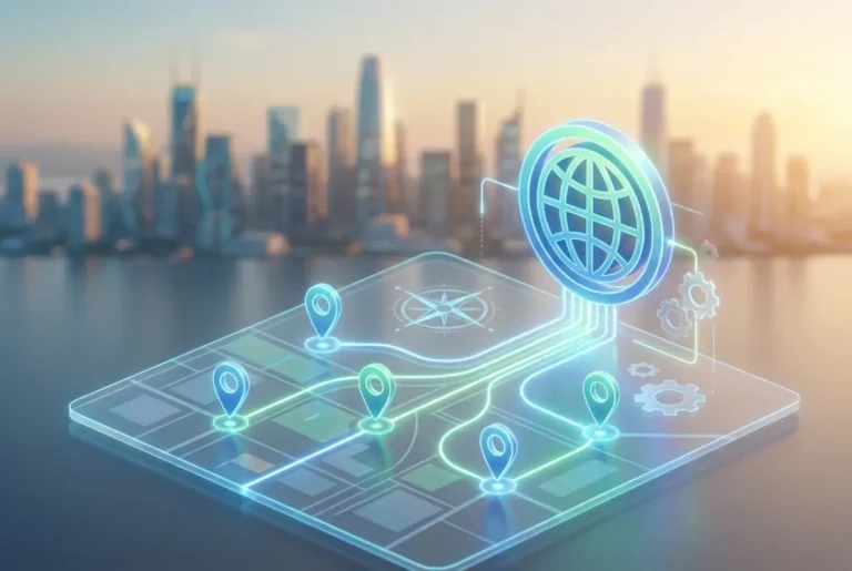 Create a striking, professional hero image for a blog article titled: 5 Benefits of Listing Your Website to Local Directories in 2025. Style: Modern, clean, eye-catching design that represents the main topic. No text overlays. High quality 1200x800 professional blog header.