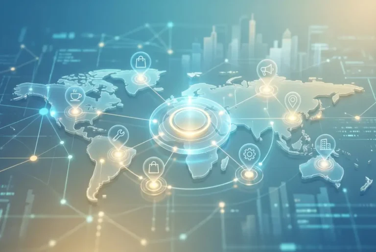 Create a striking, professional hero image for a blog article titled: 7 Best Business Directory Software Solutions for Local Marketing in 2025. Style: Modern, clean, eye-catching design that represents the main topic. No text overlays. High quality 1200x800 professional blog header.