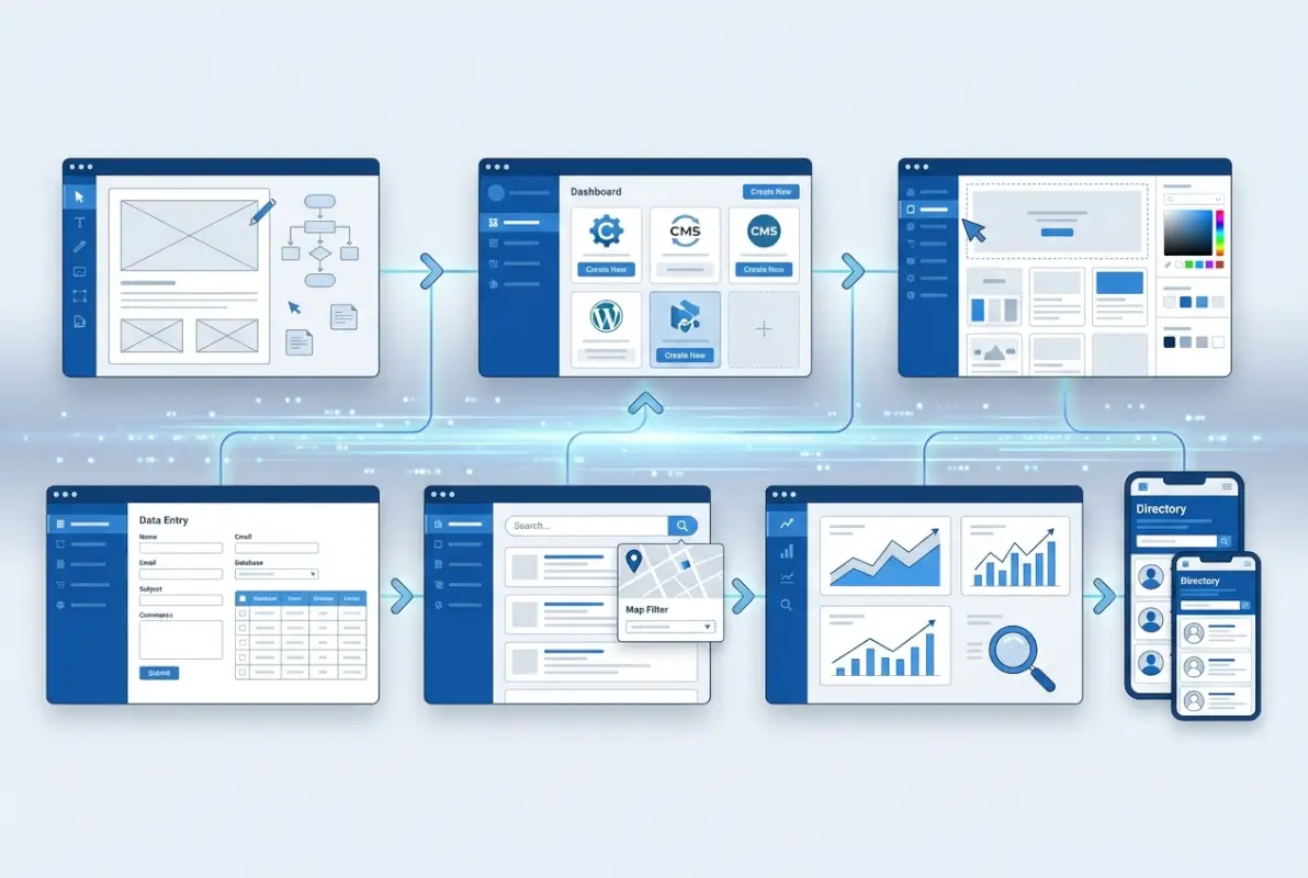 Tools and interfaces for 7 Steps to Build an Online Directory Website That Attracts Visitors