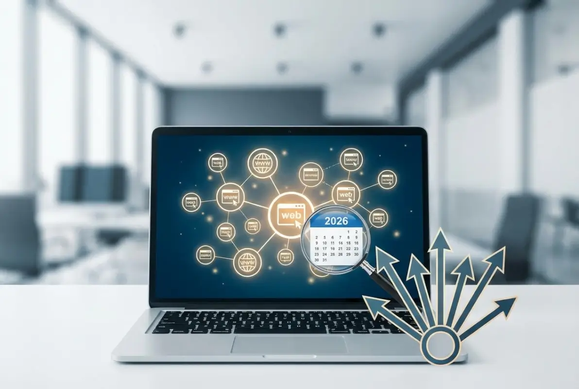 Create a striking, professional hero image for a blog article titled: Best Startup Listing Sites: 7 Essential Directories to Boost Your Visibility in 2026. Style: Modern, clean, eye-catching design that represents the main topic. No text overlays. High quality 1200x800 professional blog header.