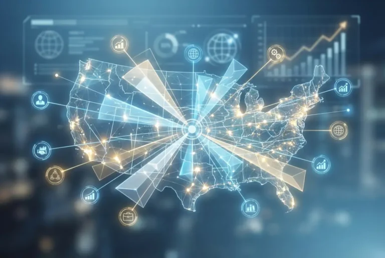 Create a striking, professional hero image for a blog article titled: Top 10 Business Directory USA Platforms for Maximum Visibility in 2025. Style: Modern, clean, eye-catching design that represents the main topic. No text overlays. High quality 1200x800 professional blog header.