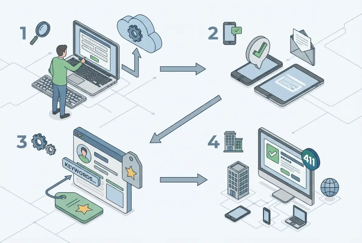 Step-by-step process for How to List Your Business on 411: Complete Guide to Directory Registration & Optimization