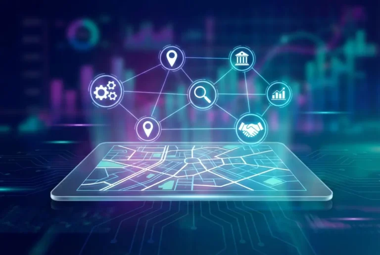 Create a striking, professional hero image for a blog article titled: What Is a Business Directory Website? Complete 2025 Guide to Listings & Local SEO. Style: Modern, clean, eye-catching design that represents the main topic. No text overlays. High quality 1200x800 professional blog header.