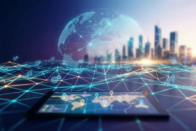 Create a striking, professional hero image for a blog article titled: Connections Business Directory: 5 Reasons to Get Listed in 2025. Style: Modern, clean, eye-catching design that represents the main topic. No text overlays. High quality 1200x800 professional blog header.