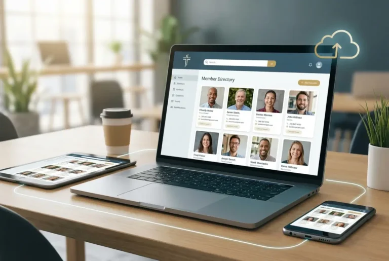Visual overview of 8 Steps to Create an Online Directory of Church Members for Easy Access