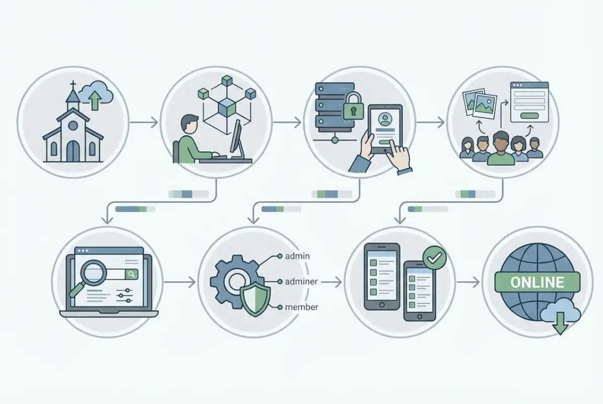 Step-by-step process for 8 Steps to Create an Online Directory of Church Members for Easy Access