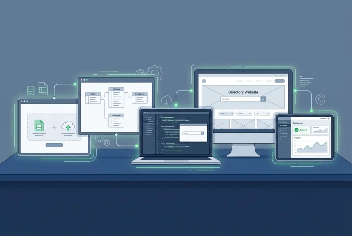 Tools and interfaces for 5 Steps to Create an Online Directory Like Manta for Your Niche