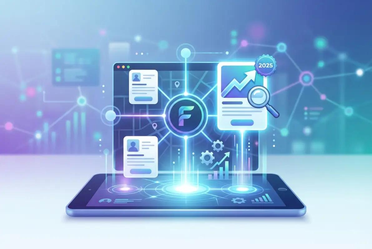 Create a striking, professional hero image for a blog article titled: Facebook Business Directory: How to Optimize Your Listing for Maximum Visibility in 2025. Style: Modern, clean, eye-catching design that represents the main topic. No text overlays. High quality 1200x800 professional blog header.