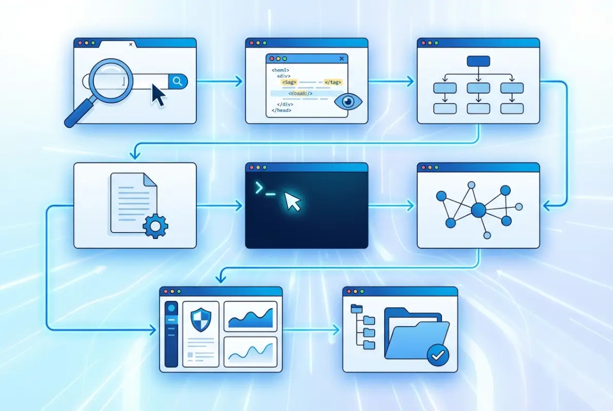 Tools and interfaces for 8 Steps to Find the Online Directory Folders of a Website