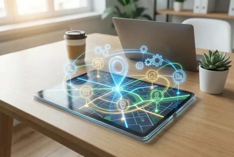 Create a striking, professional hero image for a blog article titled: Best Free Business Directory Listings: 15+ High-Impact Sites for Local SEO in 2025. Style: Modern, clean, eye-catching design that represents the main topic. No text overlays. High quality 1200x800 professional blog header.