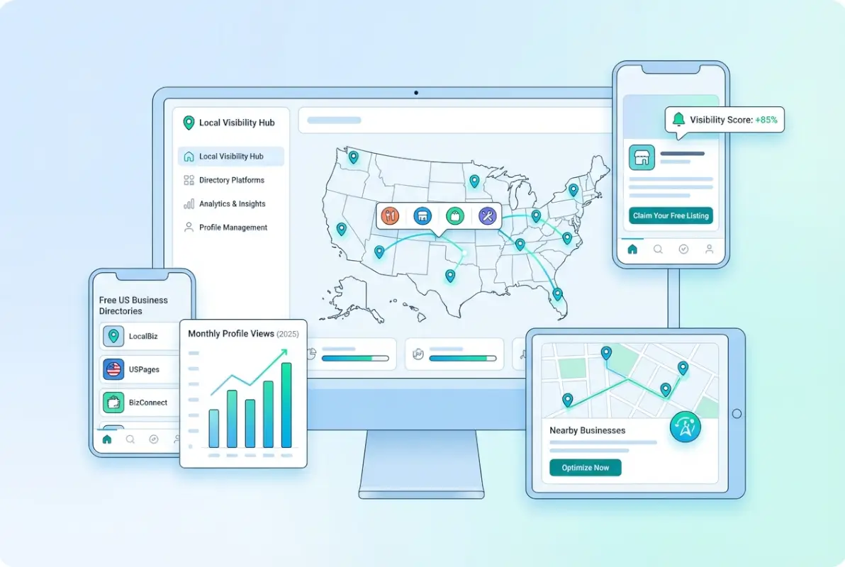 Tools and interfaces for Free US Business Directory Sites: 7 Best Platforms to Boost Local Visibility in 2025