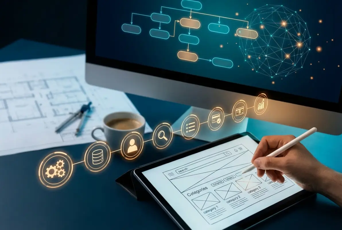 Visual overview of How to Build an Online Directory: 7 Essential Steps for Success