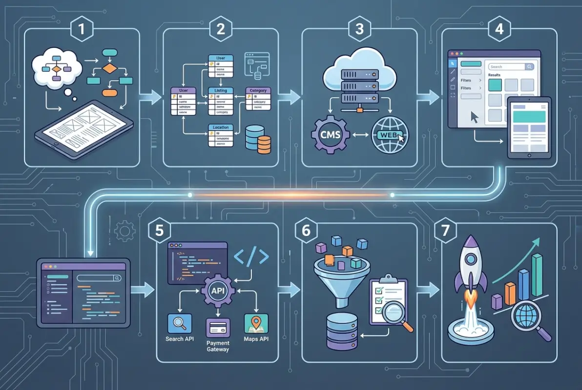 Step-by-step process for How to Build an Online Directory: 7 Essential Steps for Success