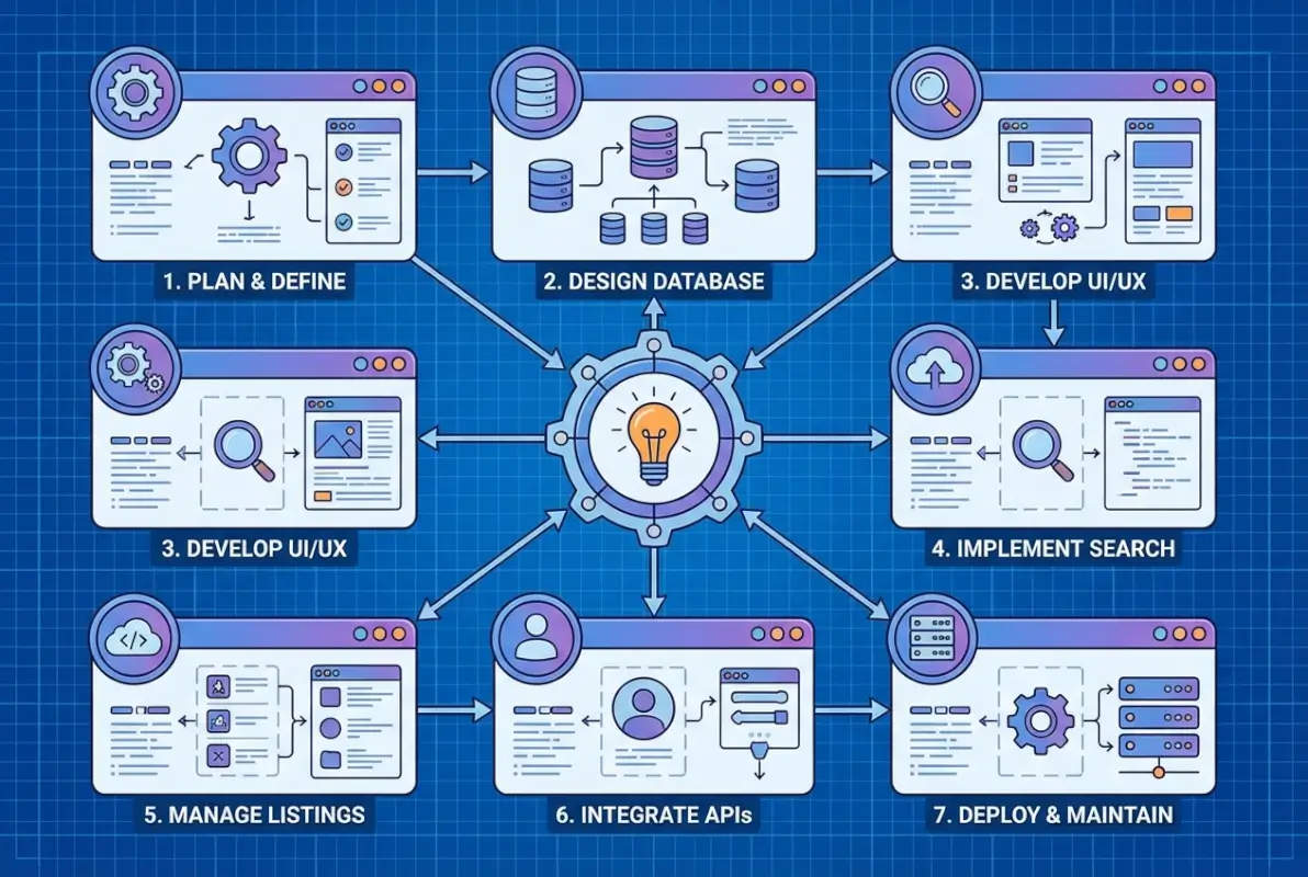 Step-by-step process for How to Build an Online Directory: 7 Key Elements for Success