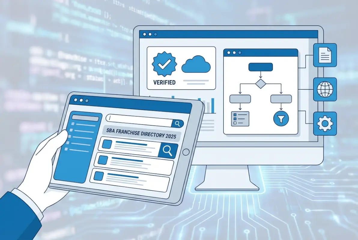 Tools and interfaces for How to Check If Your Franchise Is in the SBA Directory (2025 Update)