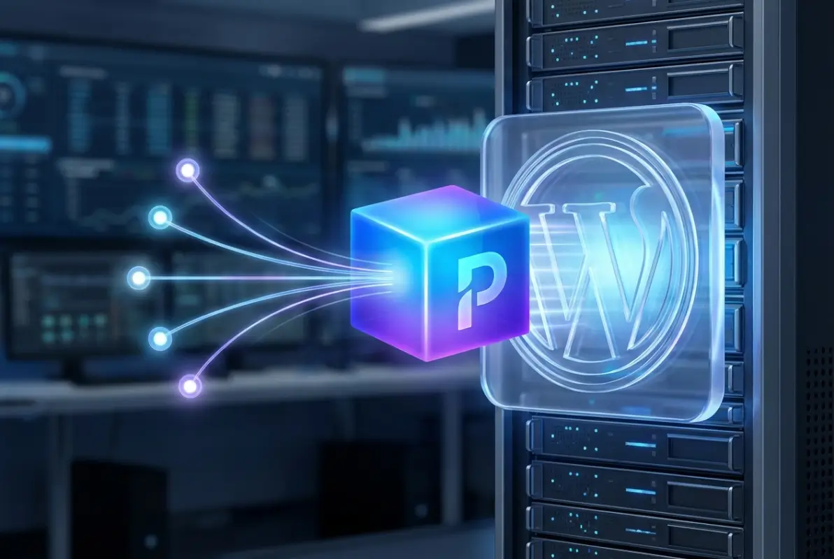 Create a striking, professional hero image for a blog article titled: How to Install a Pro Plugin in WordPress: 5 Simple Steps. Style: Modern, clean, eye-catching design that represents the main topic. No text overlays. High quality 1200x800 professional blog header.