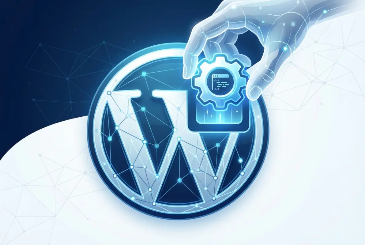 Create a striking, professional hero image for a blog article titled: How to Install a WordPress Plugin Manually: A Beginner's Guide. Style: Modern, clean, eye-catching design that represents the main topic. No text overlays. High quality 1200x800 professional blog header.