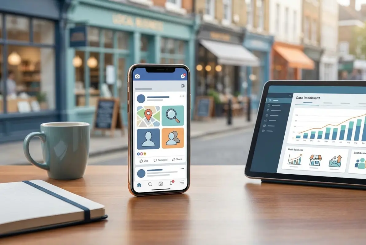 Create a striking, professional hero image for a blog article titled: How to Find Local Businesses on Instagram: 7 Powerful Strategies for Directory Growth in 2025. Style: Modern, clean, eye-catching design that represents the main topic. No text overlays. High quality 1200x800 professional blog header.