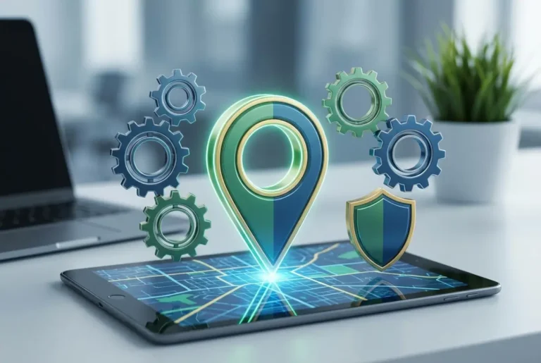 Create a striking, professional hero image for a blog article titled: How to Keep Your Business Listing on Google Maps: 5 Simple Steps. Style: Modern, clean, eye-catching design that represents the main topic. No text overlays. High quality 1200x800 professional blog header.