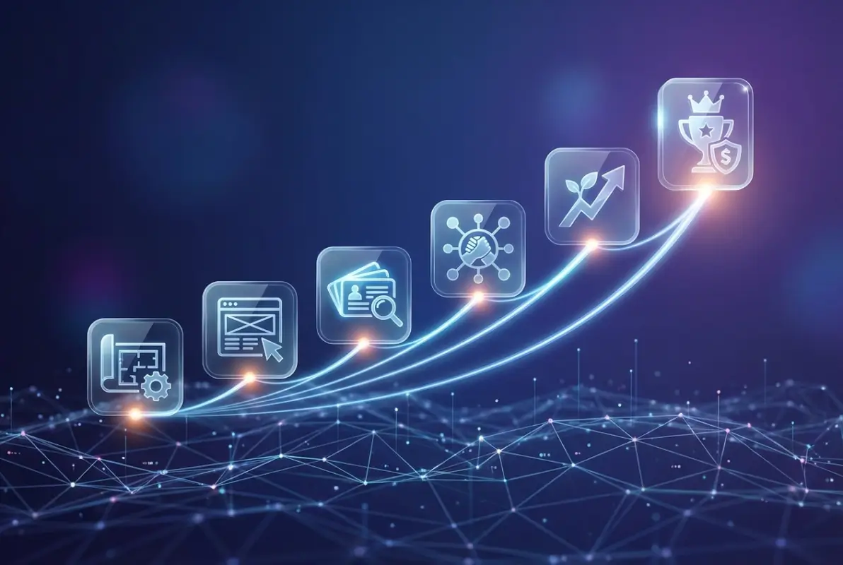 Visual overview of 6 Key Steps to Run a Successful Directory Website Business