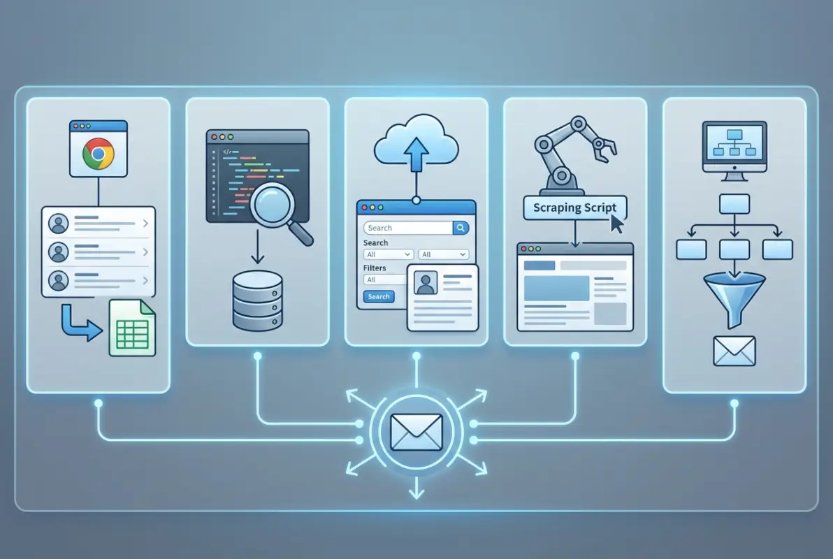 Image for 5 Methods to Extract Emails from an Online Directory for Outreach