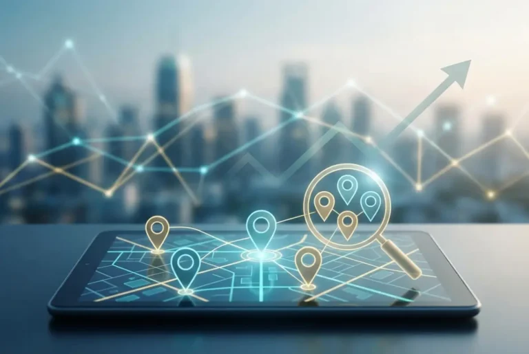 Create a striking, professional hero image for a blog article titled: 7 Best Local Directory Services to Boost Your Business Visibility in 2025. Style: Modern, clean, eye-catching design that represents the main topic. No text overlays. High quality 1200x800 professional blog header.