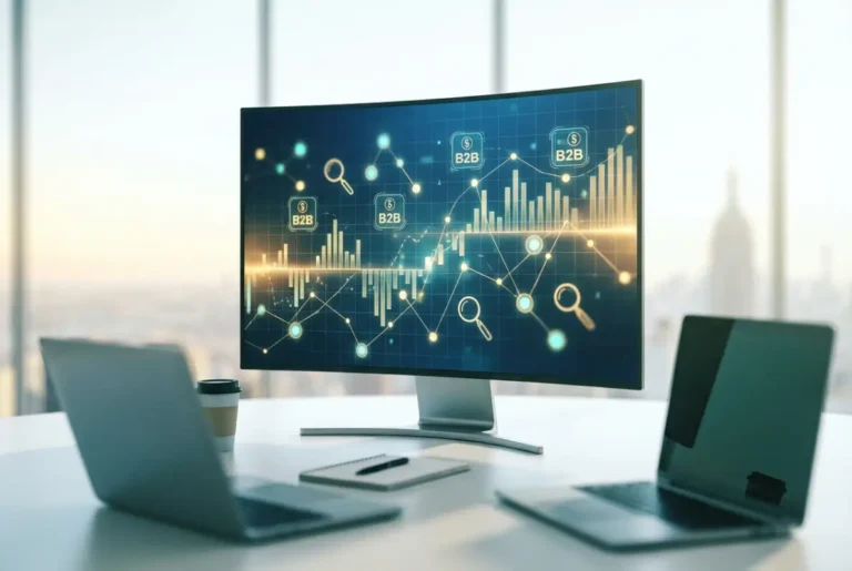 Create a striking, professional hero image for a blog article titled: 5 Best Places to Buy a Quality Business Directory Database in 2025. Style: Modern, clean, eye-catching design that represents the main topic. No text overlays. High quality 1200x800 professional blog header.