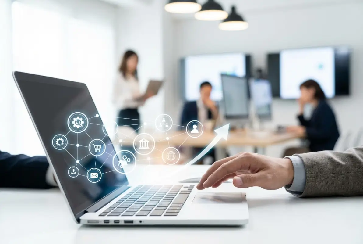 Create a striking, professional hero image for a blog article titled: How to Launch a Thriving Business Directory Website: 9 Pro Strategies for 2025. Style: Modern, clean, eye-catching design that represents the main topic. No text overlays. High quality 1200x800 professional blog header.