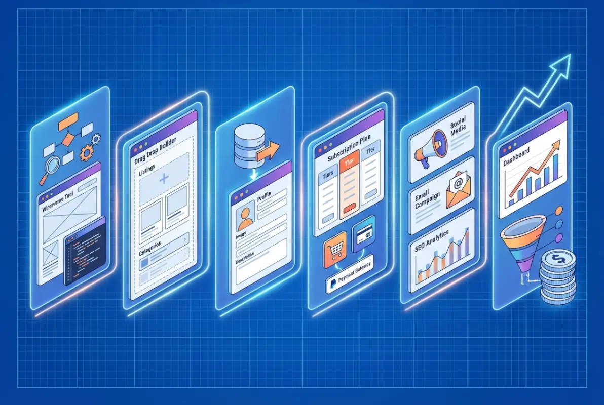 Tools and interfaces for 6 Simple Steps to Make an Online Directory That Drives Revenue