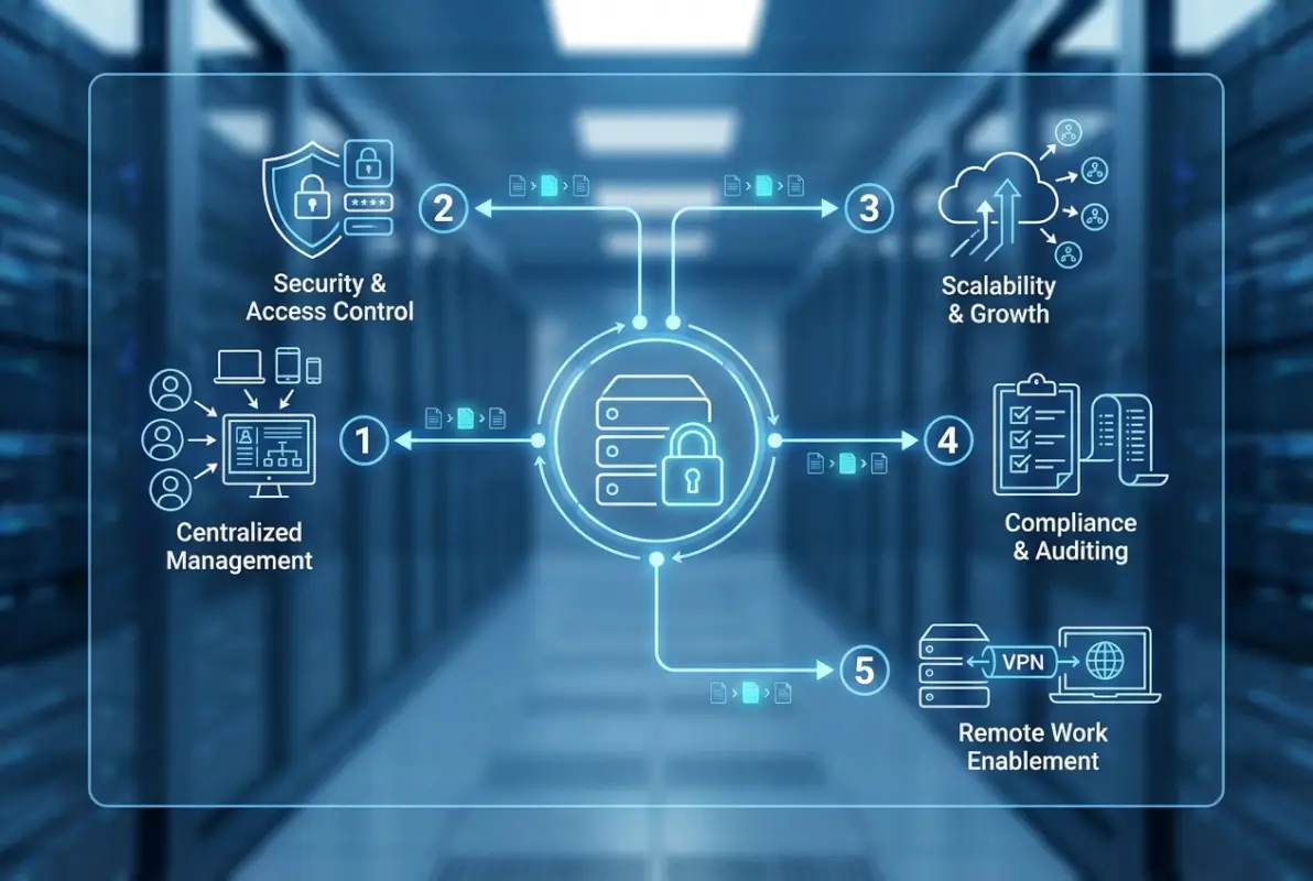 Step-by-step process for 5 Critical Reasons Small Businesses Need Active Directory in 2025