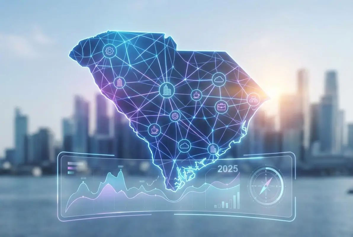 Create a striking, professional hero image for a blog article titled: 6 Powerful Reasons to Create a Statewide Business Directory in 2025. Style: Modern, clean, eye-catching design that represents the main topic. No text overlays. High quality 1200x800 professional blog header.