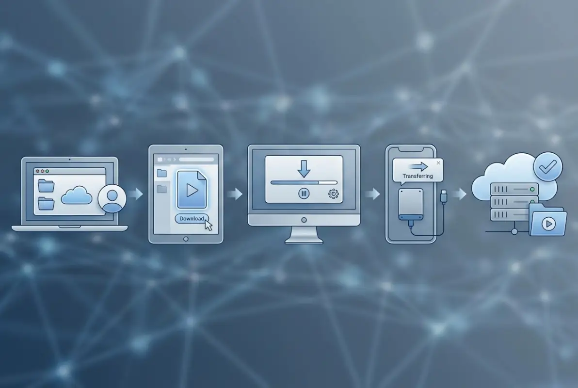 Image for 5 Steps to Download Large Videos from a Friend's Online Directory