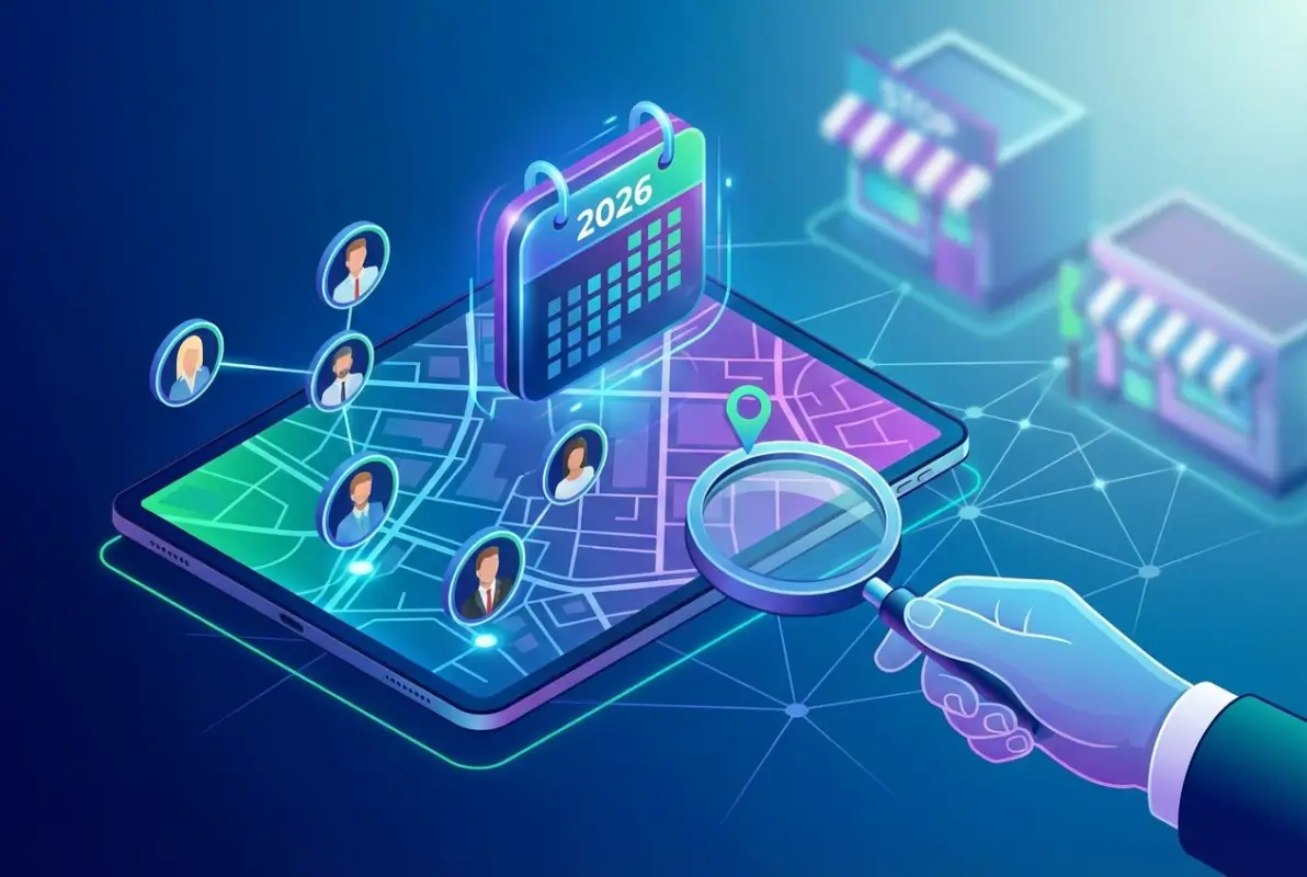 Create a striking, professional hero image for a blog article titled: Business Directory Submissions: Complete 2026 Guide to Local SEO Success. Style: Modern, clean, eye-catching design that represents the main topic. No text overlays. High quality 1200x800 professional blog header.