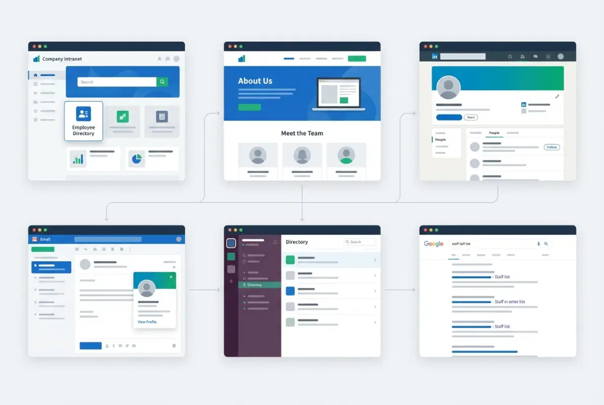 Tools and interfaces for How to Find a Company's Staff Directory: 6 Essential Methods That Work
