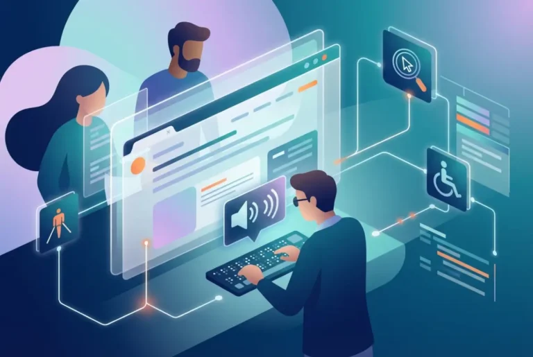 Visual overview of 6 Tips to Make an Online Directory Web Accessible for Users with Disabilities