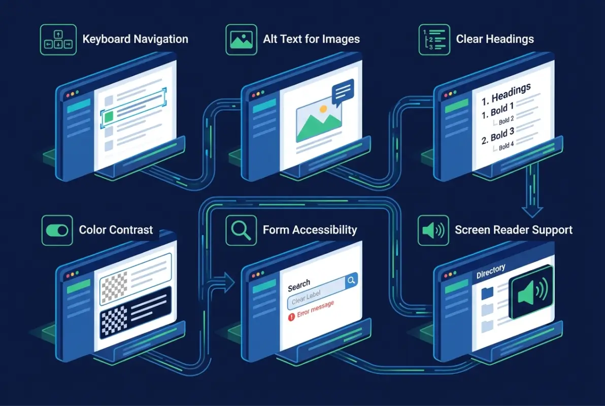 Tools and interfaces for 6 Tips to Make an Online Directory Web Accessible for Users with Disabilities