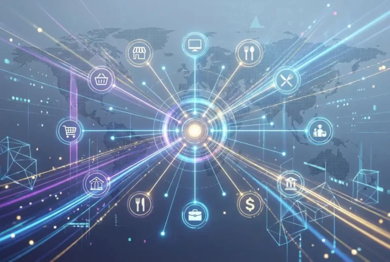 Create a striking, professional hero image for a blog article titled: Best Business Directory Software: 5 Top Solutions for 2025. Style: Modern, clean, eye-catching design that represents the main topic. No text overlays. High quality 1200x800 professional blog header.