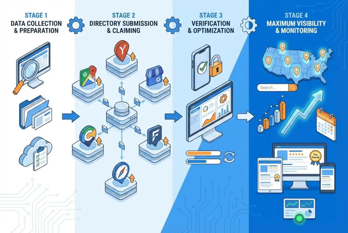 Step-by-step process for 7 Best Local Business Directories in USA for Maximum Visibility (2025-2026 Guide)