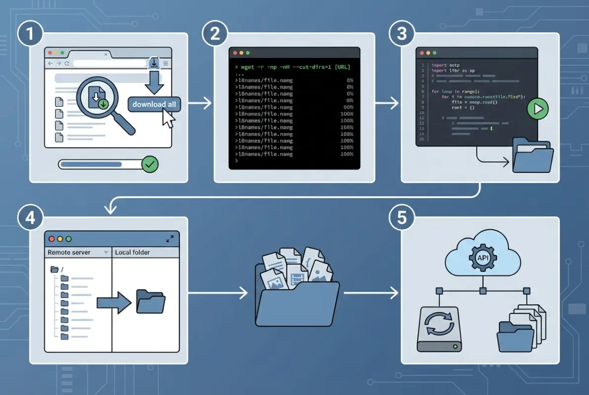Image for 5 Ways to Download All Files in an Online Directory