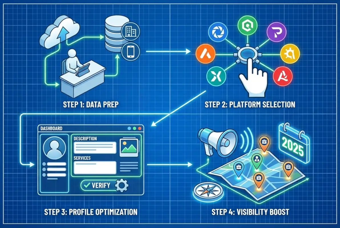 Step-by-step process for Free Business Listing Sites: 7 Best Platforms to Boost Your Local Visibility in 2025