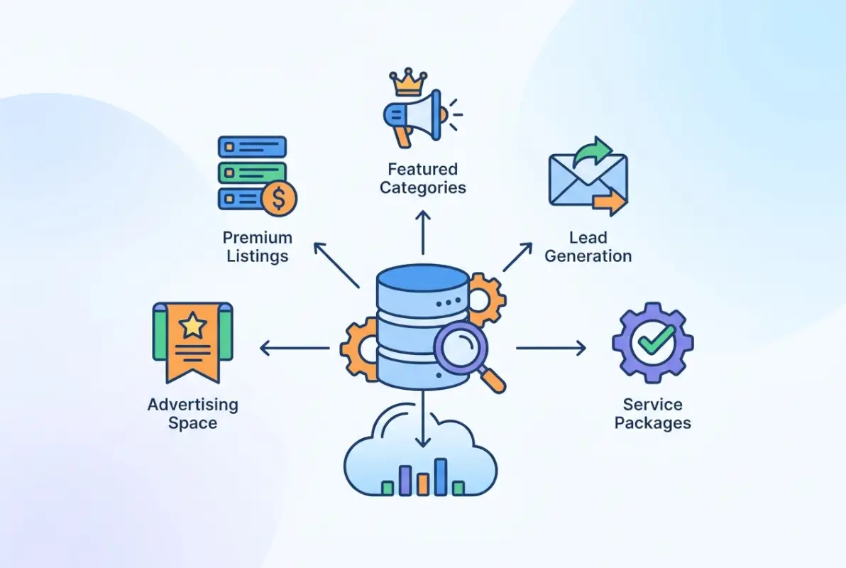 Core concepts behind Business Directory Services: 5 Offerings to Monetize Your Site