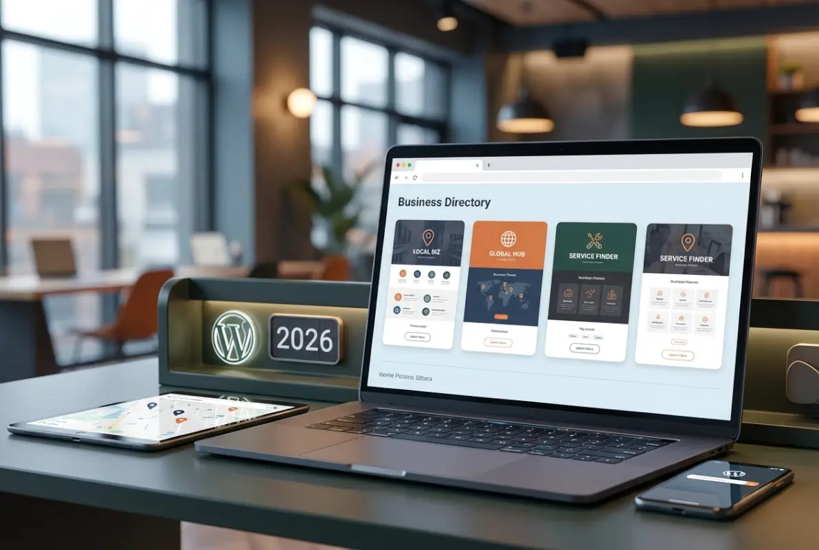 Visual overview of Business Directory Themes: Top 5 WordPress Designs for 2026
