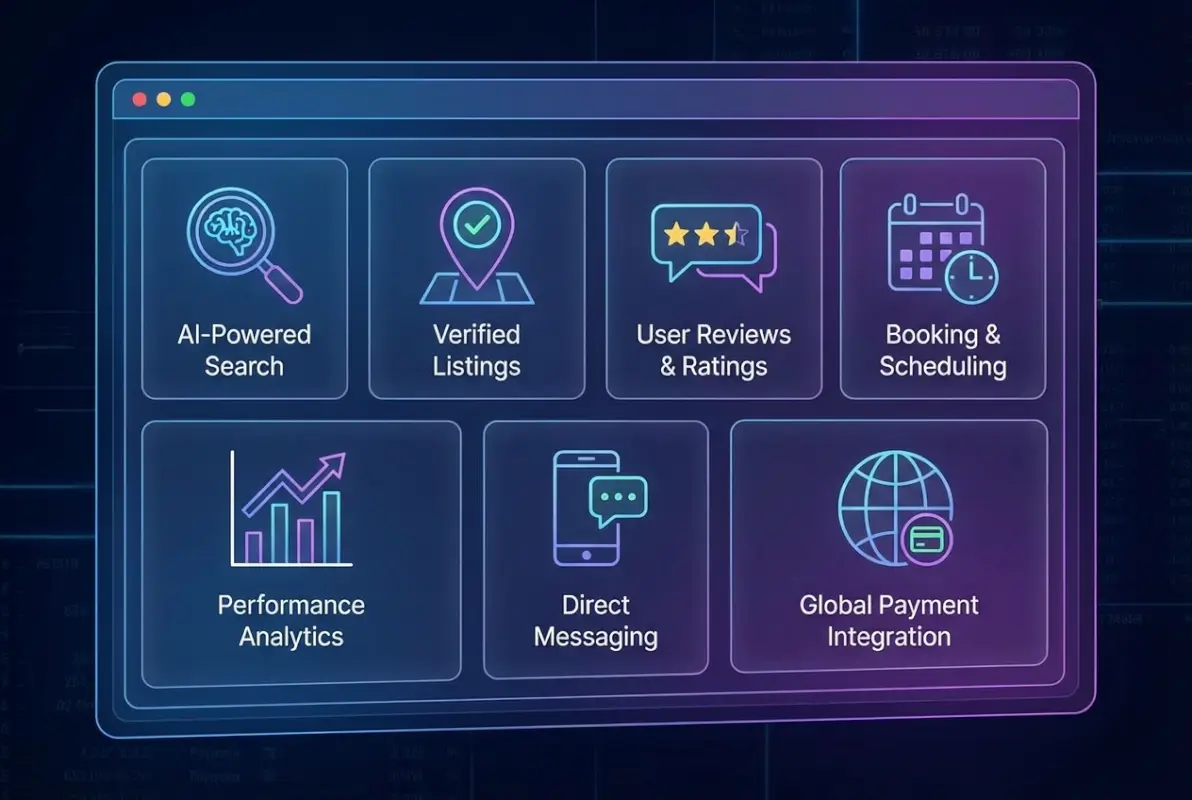 Tools and interfaces for 7 Essential Features Every Business Listing Website Needs in 2025