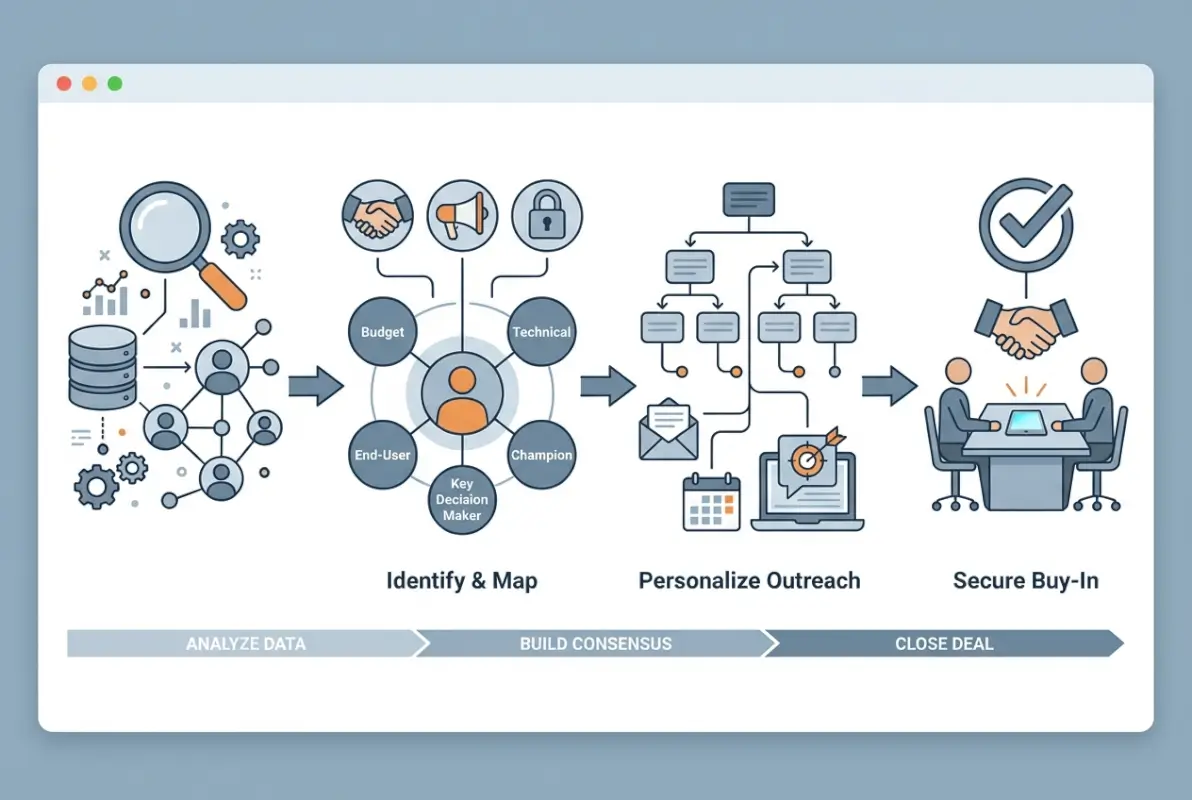 Step-by-step process for How to Find Key Decision Makers in B2B: Modern Buying Group Strategies